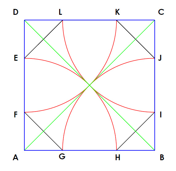 How to Construct an Octagon in a Square Technical Graphics