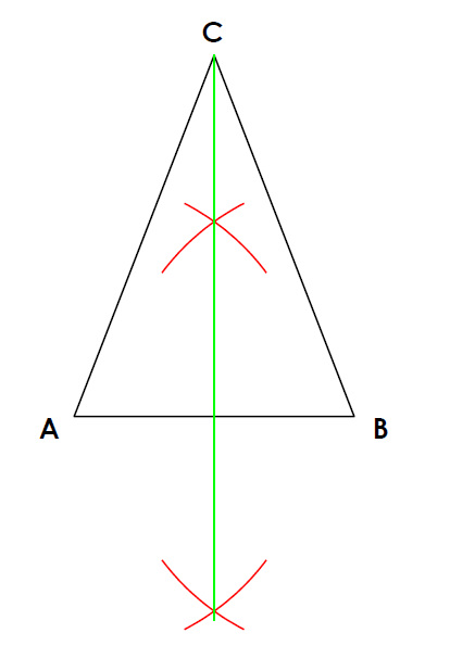 Construct an isosceles Triangle given the base and altitude - Technical  Graphics